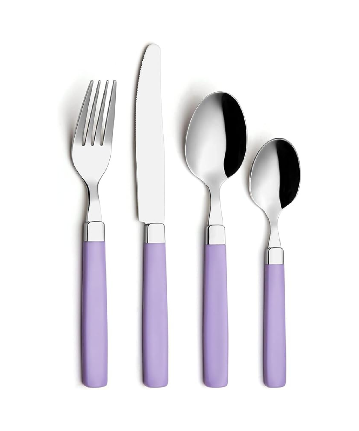 Stainless Steel Cutlery Set with Handles – 4 Piece Flatware Set
