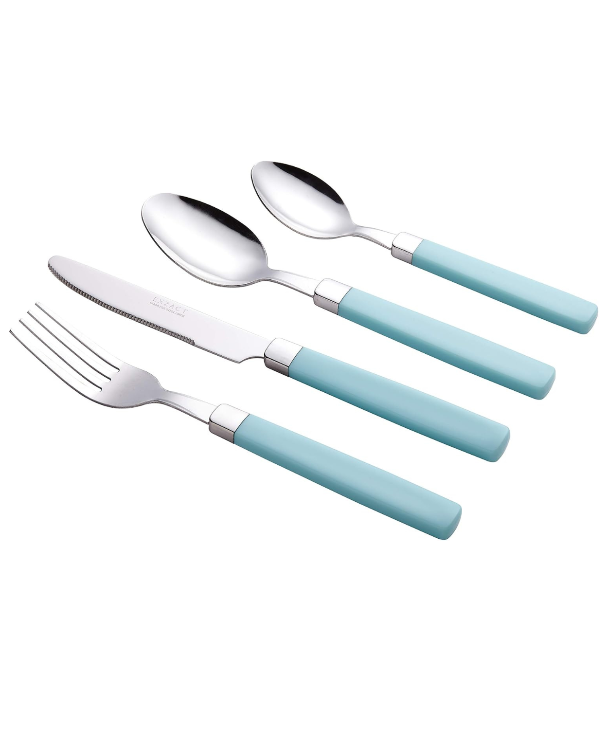 Stainless Steel Cutlery Set with Handles – 4 Piece Flatware Set