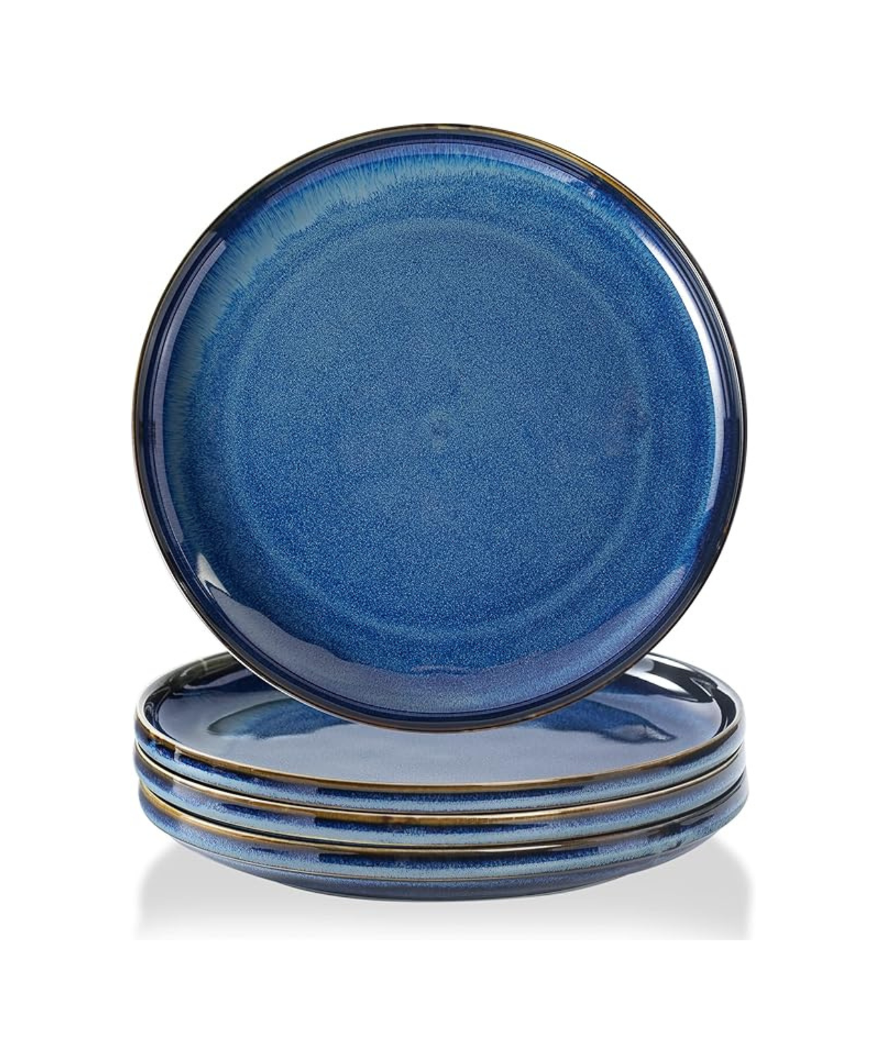 Ceramic Flat Plates Set of 4 - The Dessert, Salad, Appetizer, Small Lunch, etc Plate