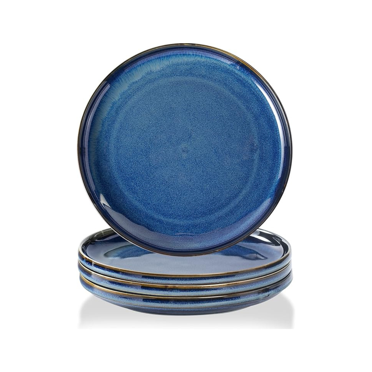 Ceramic Flat Plates Set of 4 - The Dessert, Salad, Appetizer, Small Lunch, etc Plate