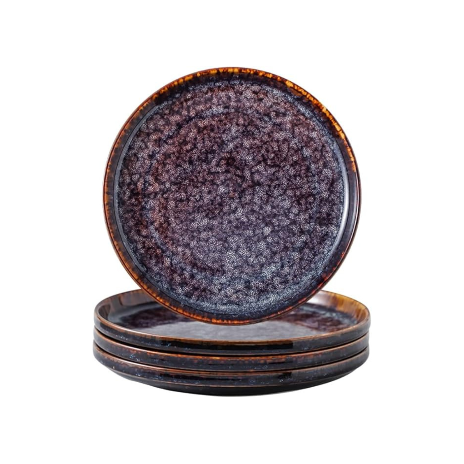 Ceramic Flat Plates Set of 4 - The Dessert, Salad, Appetizer, Small Lunch, etc Plate