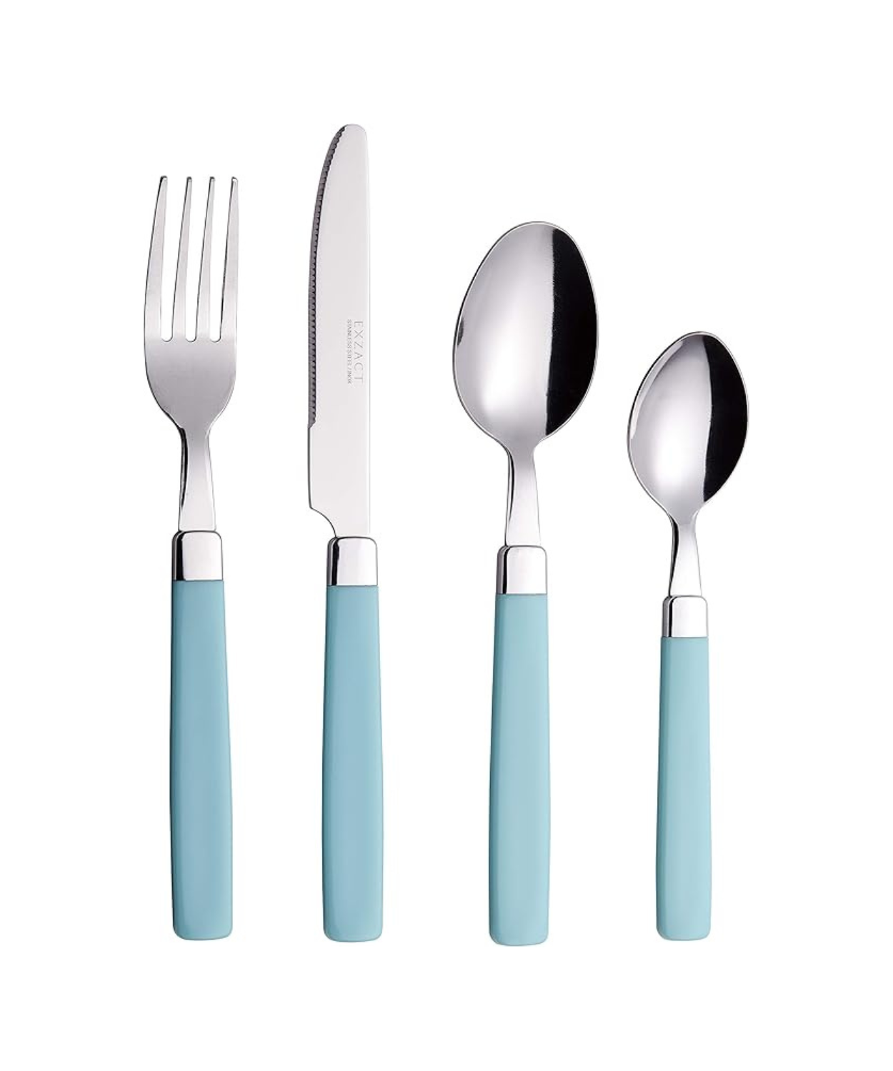 Stainless Steel Cutlery Set with Handles – 4 Piece Flatware Set