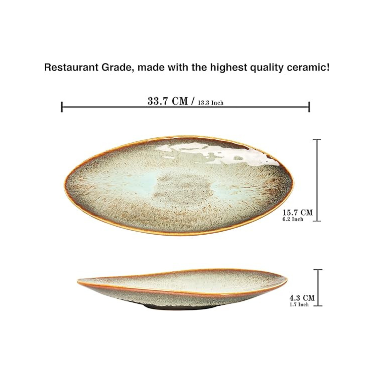 Serving Platter Olives Plate Large Serving Tray - Set of 4