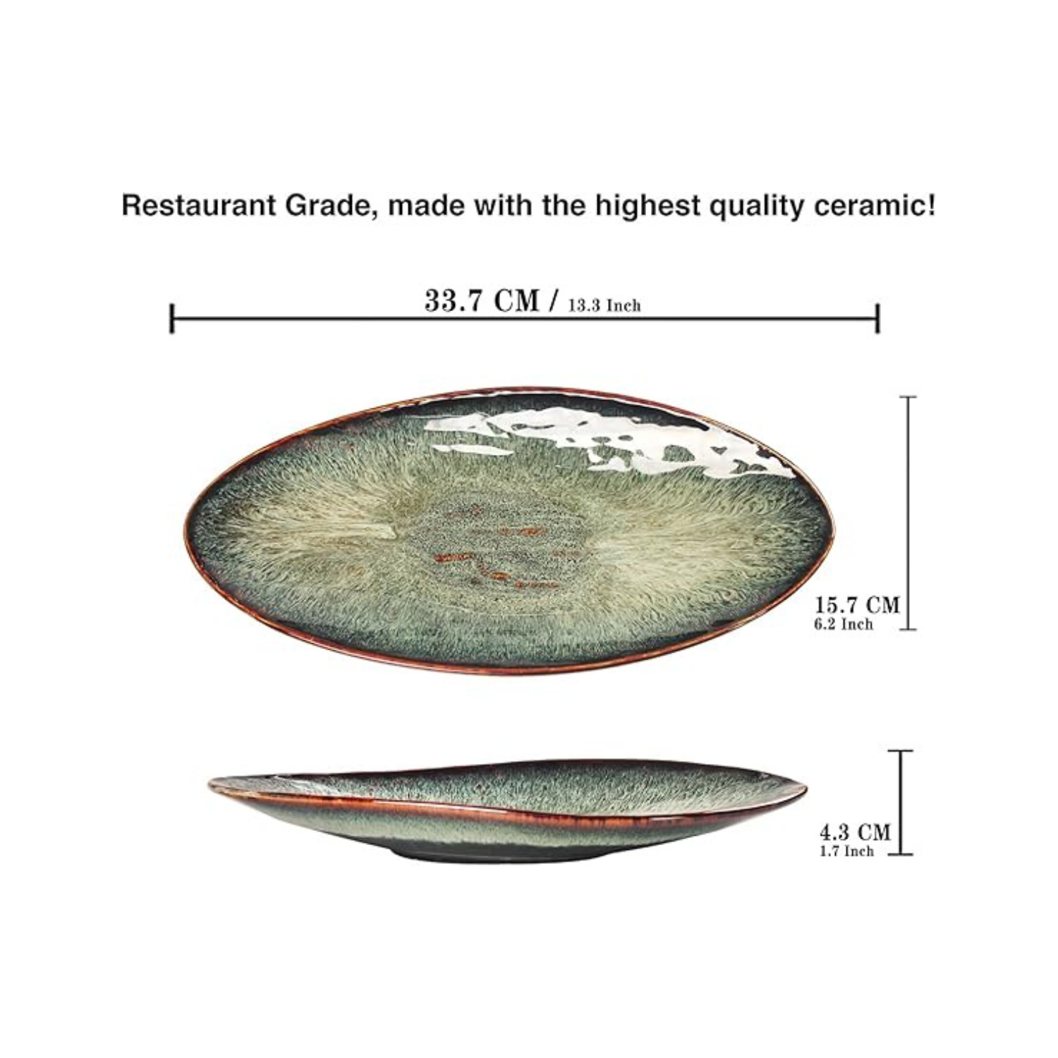 Serving Platter Olives Plate Large Serving Tray - Set of 4