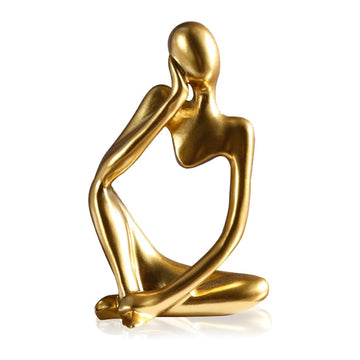 Gold Home Decor Minimalist Art Abstract Resin Ornaments for Home Living Room Bedroom