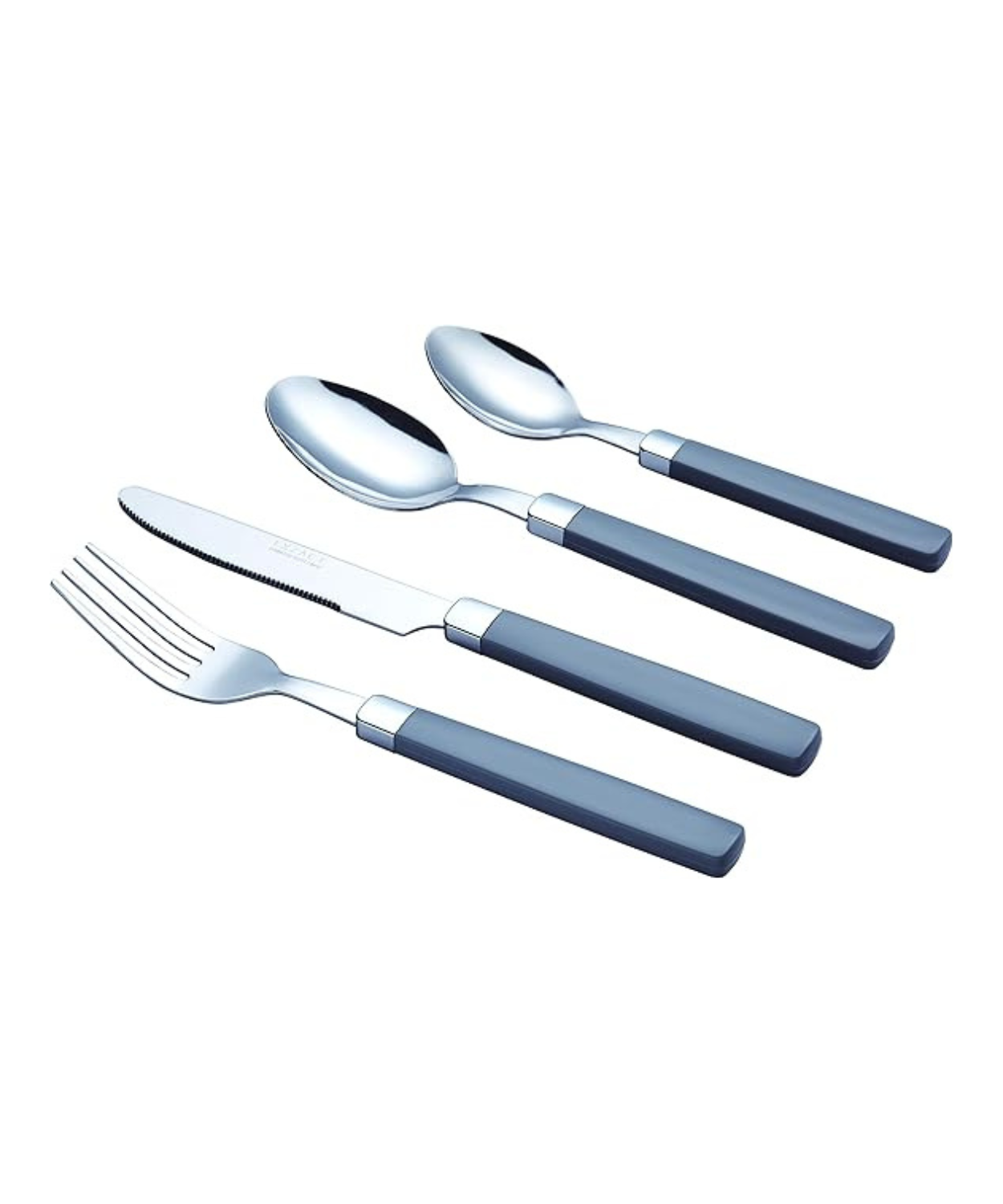 Stainless Steel Cutlery Set with Handles – 4 Piece Flatware Set
