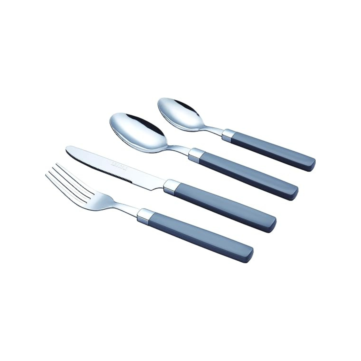 Stainless Steel Cutlery Set with Handles – 4 Piece Flatware Set