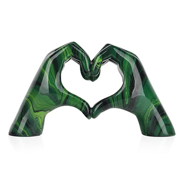 Graffiti Hand Gesture Statue - Dark Green