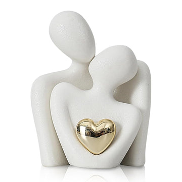 Romantic Couple Statue Abstract Sculpture Small Shelf Ornaments for Living Room