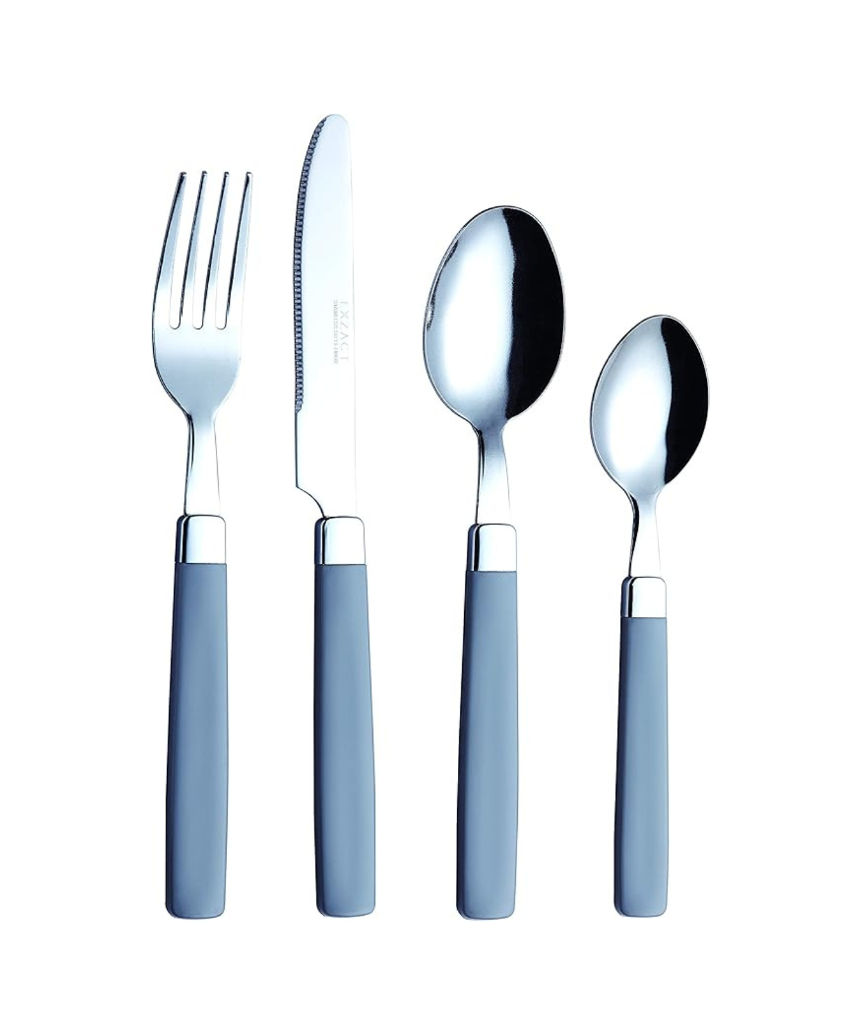 Stainless Steel Cutlery Set with Handles – 4 Piece Flatware Set