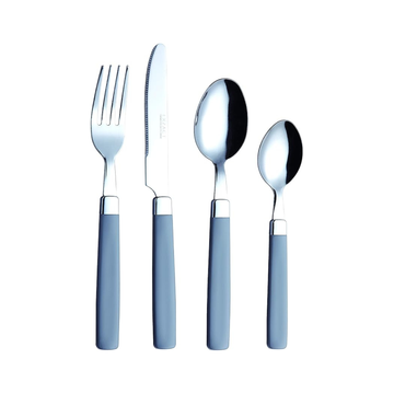 Stainless Steel Cutlery Set with Handles – 4 Piece Flatware Set