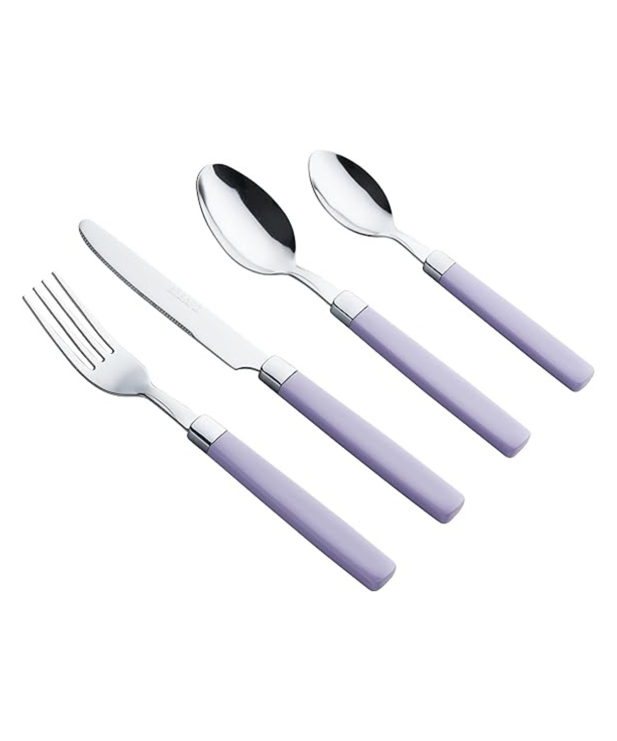 Stainless Steel Cutlery Set with Handles – 4 Piece Flatware Set
