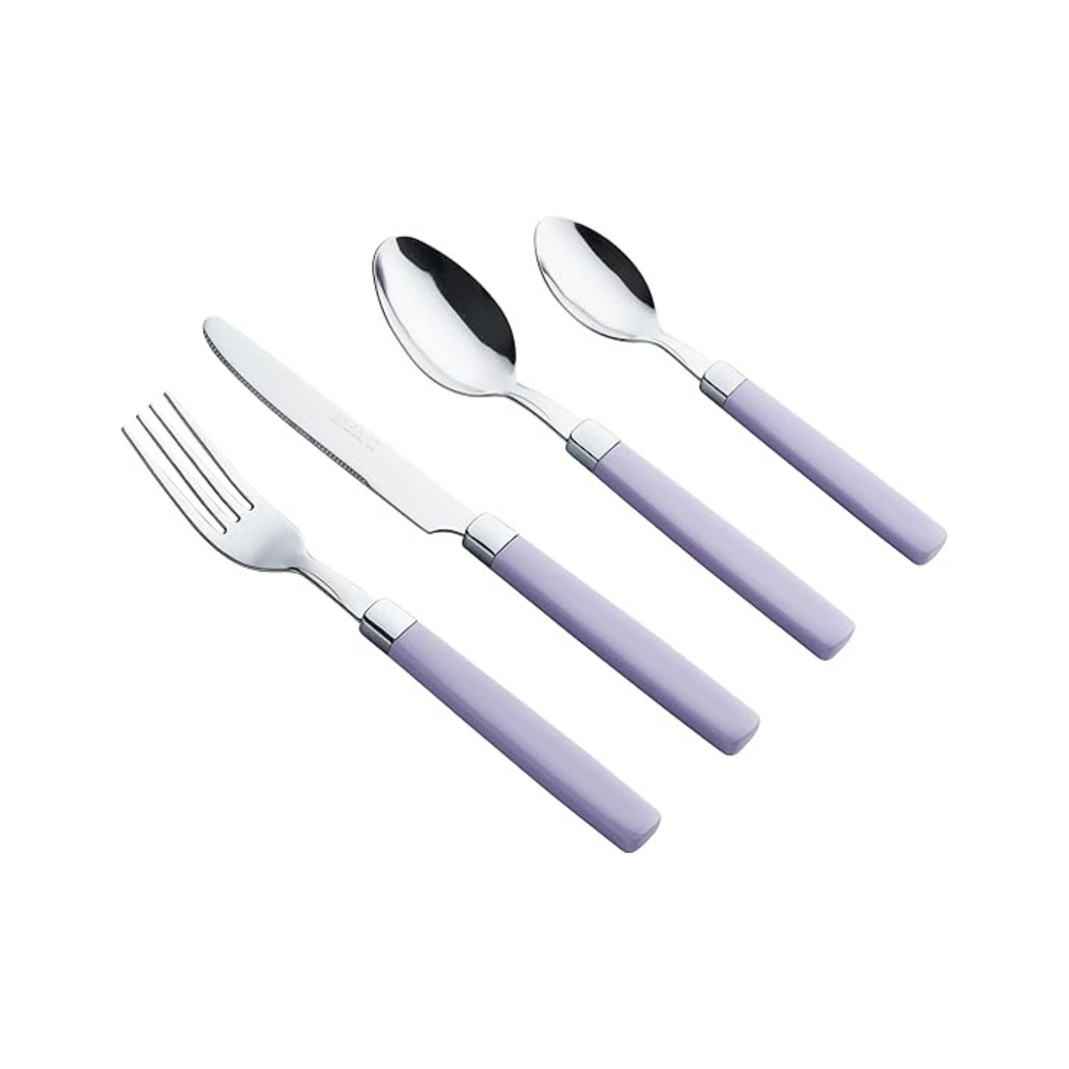 Stainless Steel Cutlery Set with Handles – 4 Piece Flatware Set