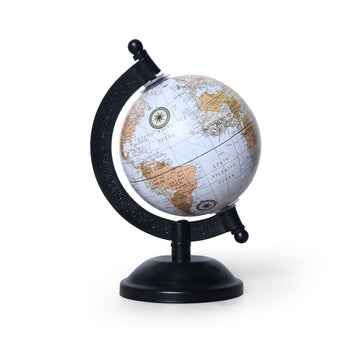 Compact Desk Globe | Black Stand Modern Office & Study Décor