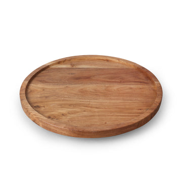 Round Wooden Serving Tray