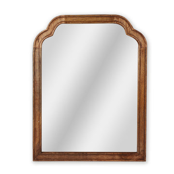 Wide Arch Wooden Wall Mirror
