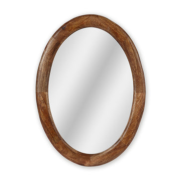Tall Arch Wooden Wall Mirror
