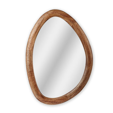 Sculpted Arch Wooden Wall Mirror