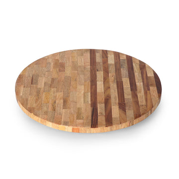 Round End-Grain Mosaic Wooden