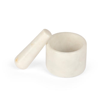 Smooth Marble Mortar & Pestle Set