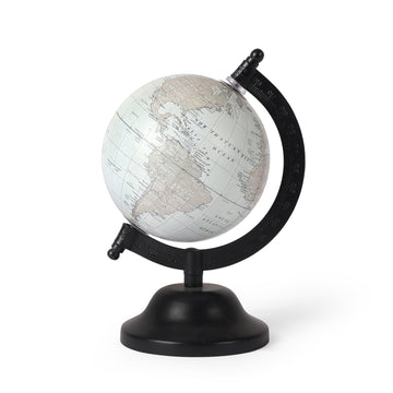Monochrome Desk Globe | Black Base Modern Office Décor