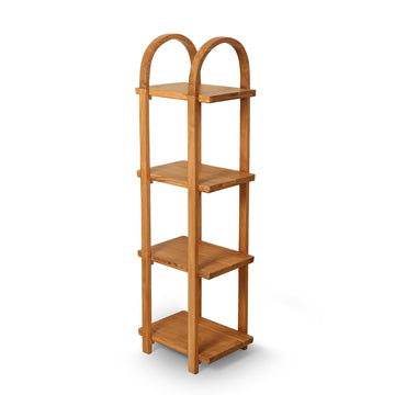 Curved Top Wooden Shelf Stand – Multi-Tier Organizer