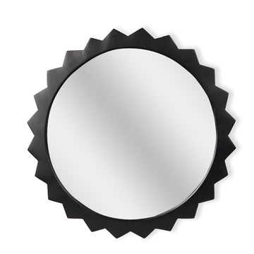 Matte Black Sunburst Mirror