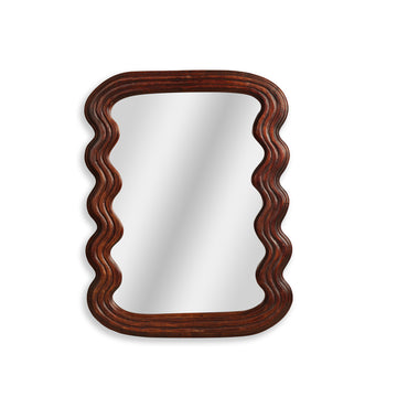 Vertical Wave Frame Mirror