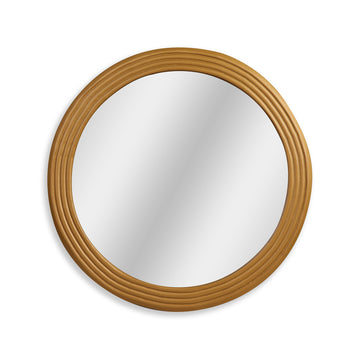 Arched Window-Style Wooden Mirror