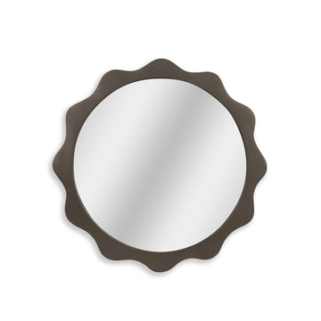 Scalloped Round Accent Wall Mirror