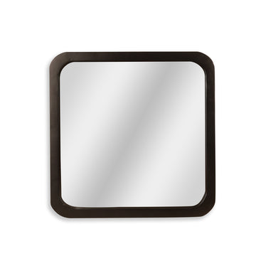 Rounded Square Black Wall Mirror
