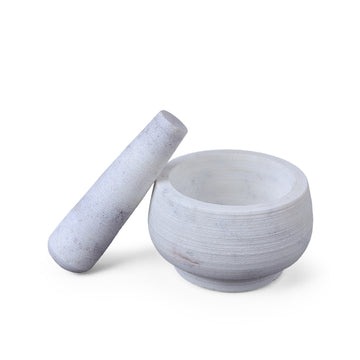 Hand-Textured Stone Mortar & Pestle