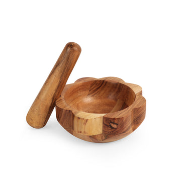 Chunky Wooden Mortar & Pestle for Daily Use