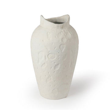 Textured Tall Vase (White)