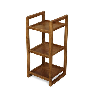 Wooden Storage Rack with Handle Top – Compact Organizer