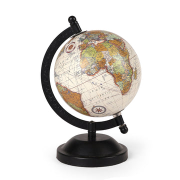 Modern Desk Globe | Black Stand Minimal Office Table Décor