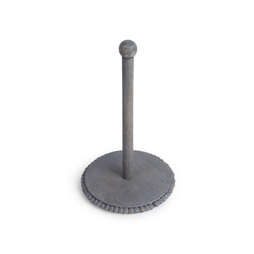 Black Base Wooden Tissue Holder – Beaded Ring Detail