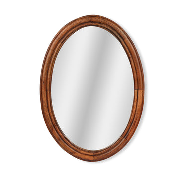Classic Oval Wooden Wall Mirror