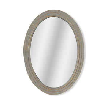 Organic Oval Wooden Wall Mirror