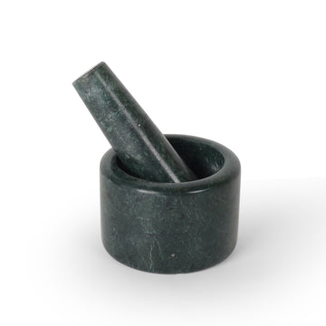 Dark Green Stone Mortar & Pestle | Heavy Duty Spice Grinder
