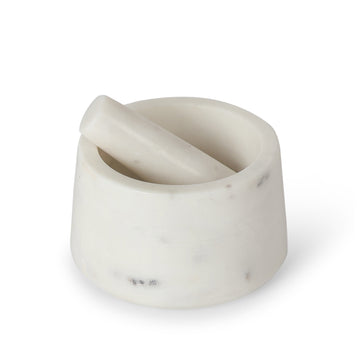 White Marble Mortar & Pestle – Classic Masala Grinder