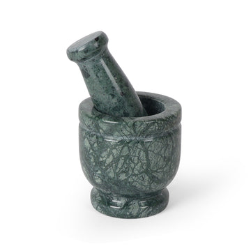 White Marble Mortar & Pestle – Modern Angled Design
