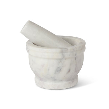White Stone Mortar & Pestle – Heavy Duty Grinder