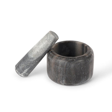 Marble Mortar & Pestle Bowl | Manual Herb & Spice Crusher