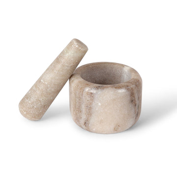 Rustic Grey Stone Mortar & Pestle | Traditional Masala Grinder