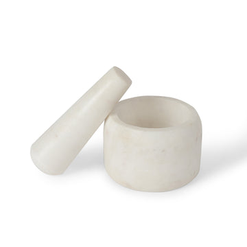 White Marble Mortar & Pestle | Premium Spice & Herb Grinder