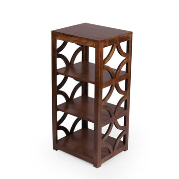Solid Wood Cutwork Display Rack – Decorative Shelf Unit