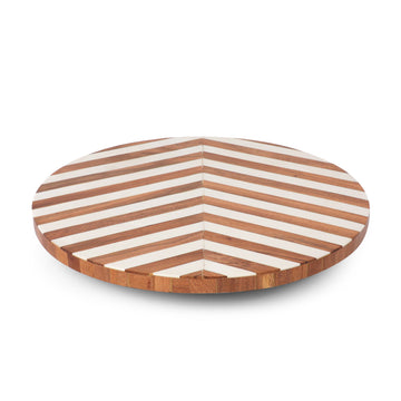 Handcrafted Mandala Round Wooden Serving Platter
