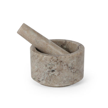 White Marble Mortar & Pestle | Modern Mini Spice Crusher