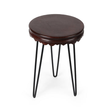 Polished Wooden Plant Stand with Traditional Leg Design